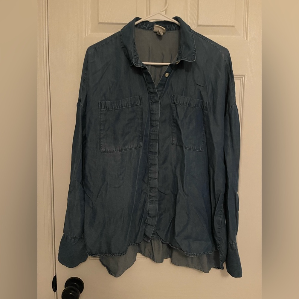 Blue Button-Up Shirt